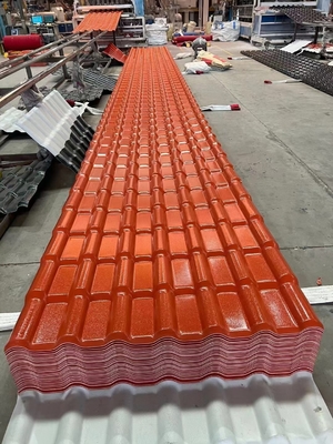 1040mm Breiten-Kunstharz-Dachplatte-Asa Coated Pvc Material Spanish-Art